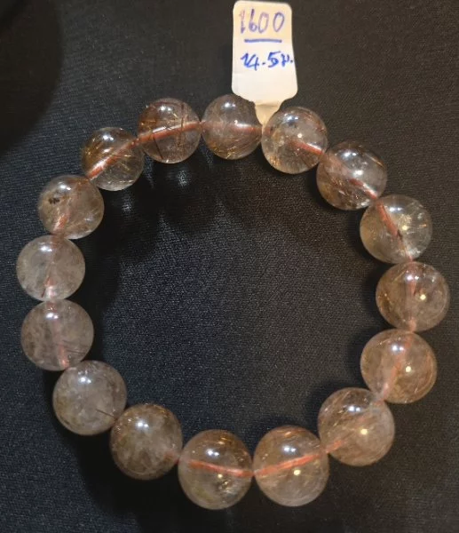 Green and Copper Rutilated Quartz (ไหมเขียว+ไหมนาค)