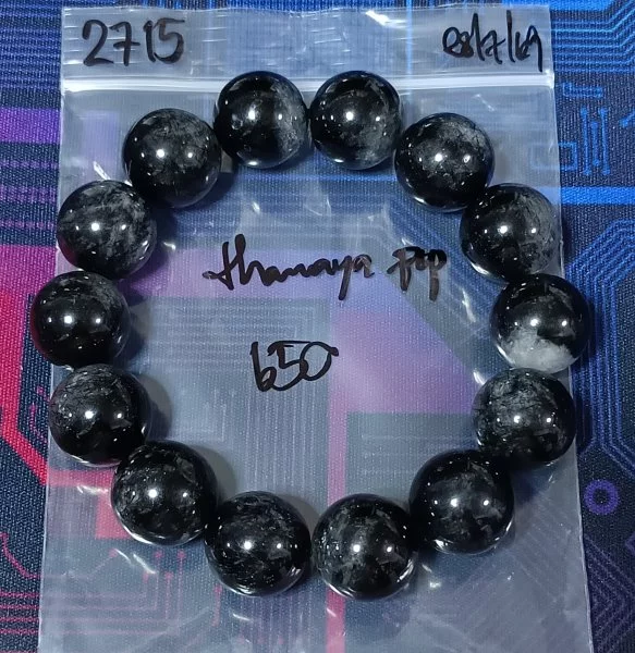 Black Rutilated Quartz (ควอตซ์ไหมสีดำ)